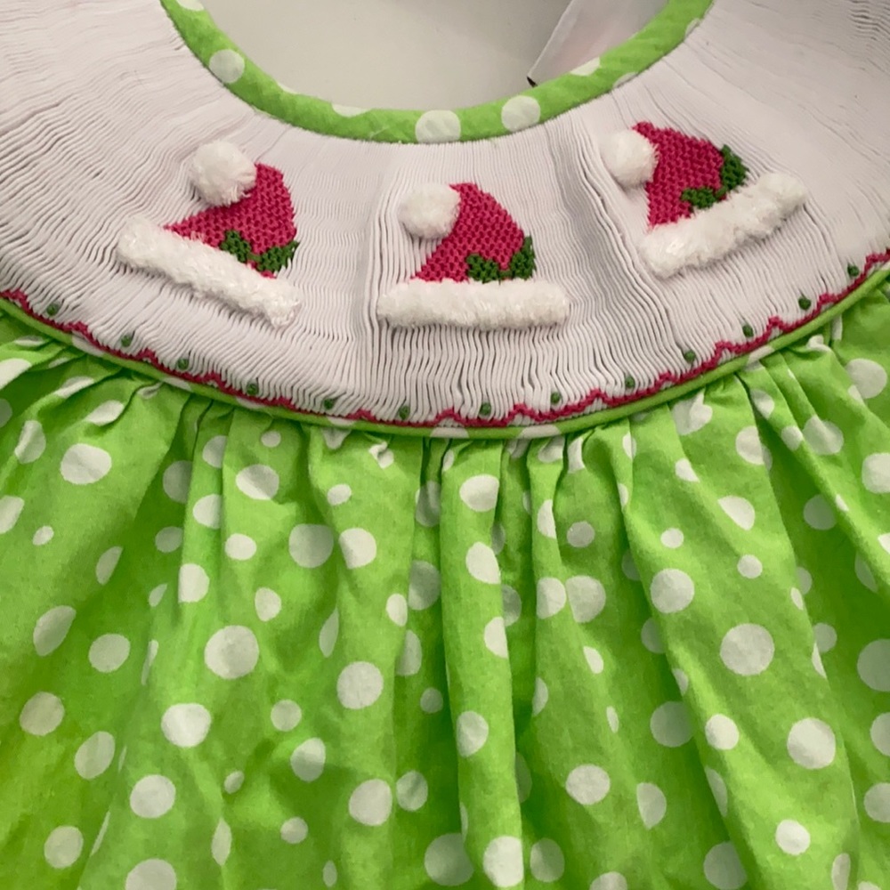 Banana Split brand smocked Santa hat dress 4t